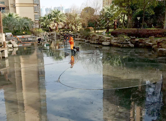 寿县景观池淤泥清理